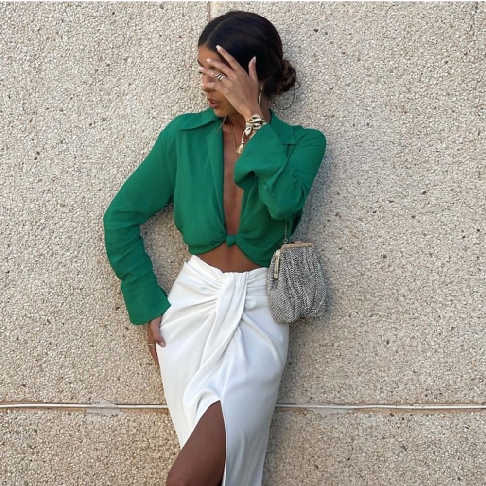 Zara Knotted Crop Top